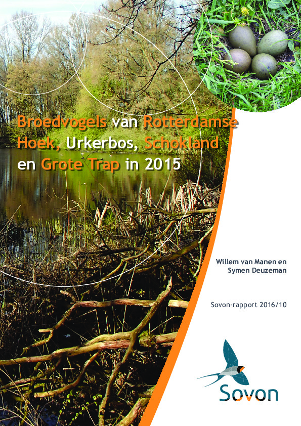 Omslag Broedvogels van Rotterdamse Hoek, Urkerbos, Schokland en De Grote Trap in 2015