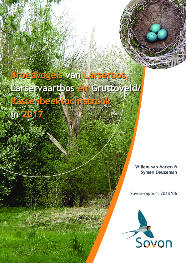 Omslag Broedvogels van het Larserbos, Larservaartbos, Gruttoveld en Rassenbeektocht in 2017
