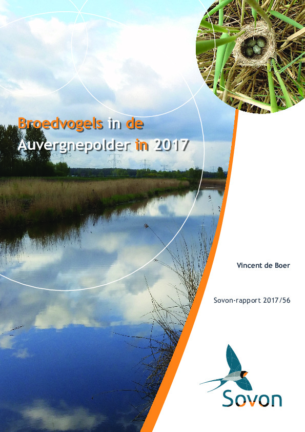 Omslag Broedvogels in de Auvergnepolder in 2017