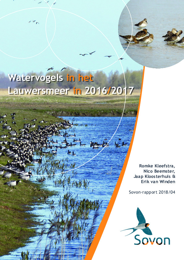 Omslag Watervogels in het Lauwersmeer in het seizoen 2016/2017