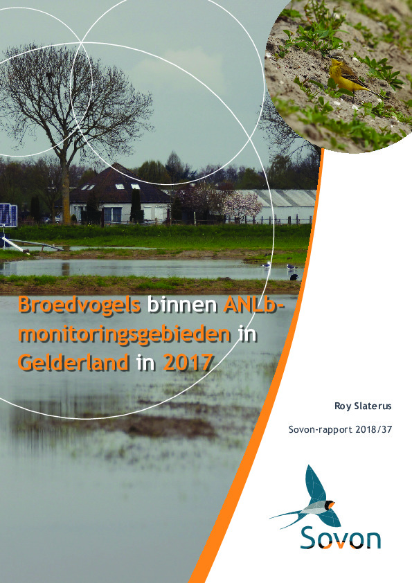 Omslag Broedvogels binnen ANLb-monitoringsgebieden in Gelderland in 2017