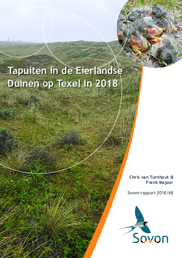 Omslag Tapuiten in de Eierlandse Duinen op Texel in 2018