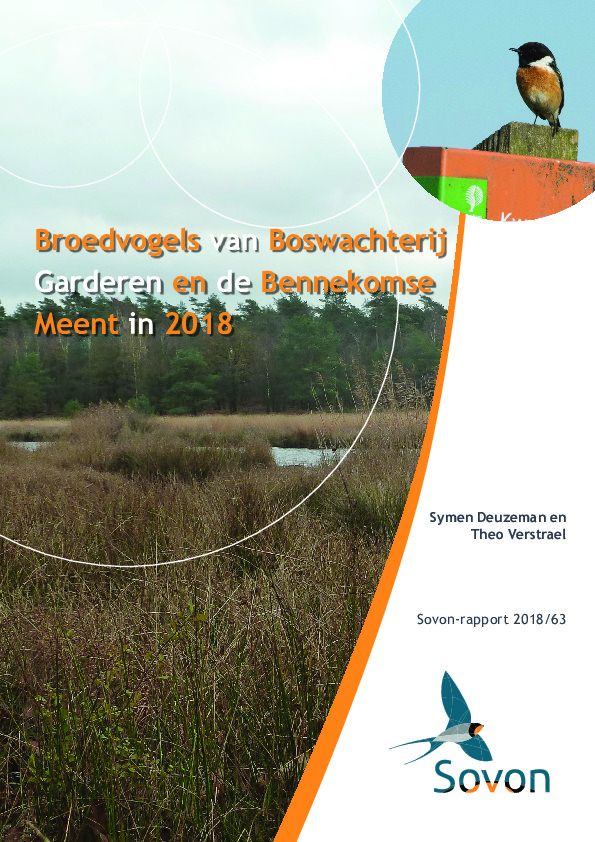 Omslag Broedvogels van Boswachterij Garderen en de Bennekomse Meent in 2018