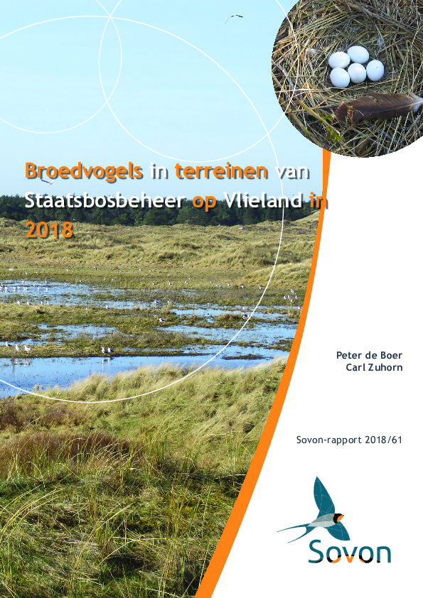 Omslag Broedvogels van Vlieland in 2018