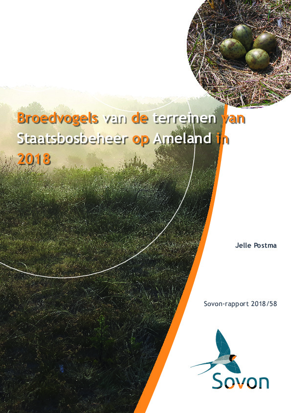 Omslag Broedvogels van Ameland in 2018