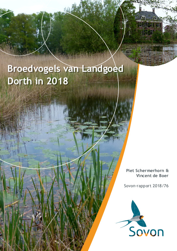 Omslag Broedvogels van Landgoed Dorth in 2018