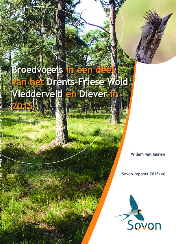 Omslag Broedvogels van het Drents-Friese Wold in 2015