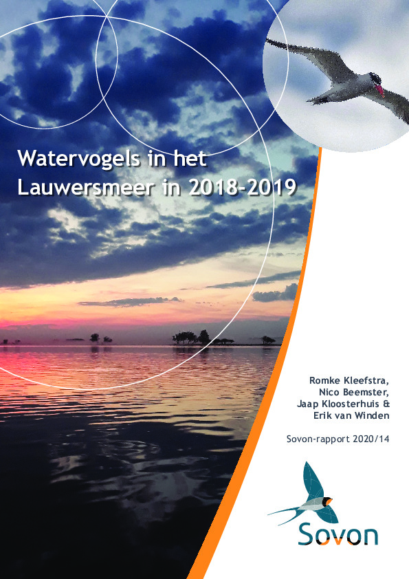 Omslag Watervogels in het Lauwersmeer in het seizoen 2018/2019