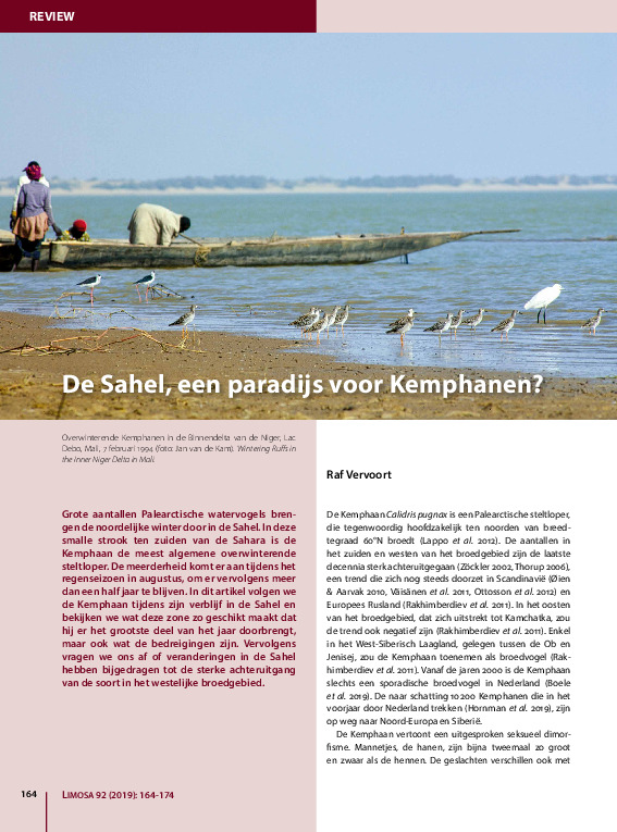 Omslag De Sahel, een paradijs voor Kemphanen?