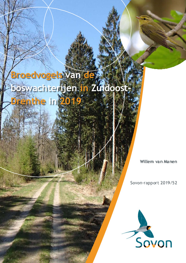 Omslag Broedvogelinventarisatie Drenthe 2019