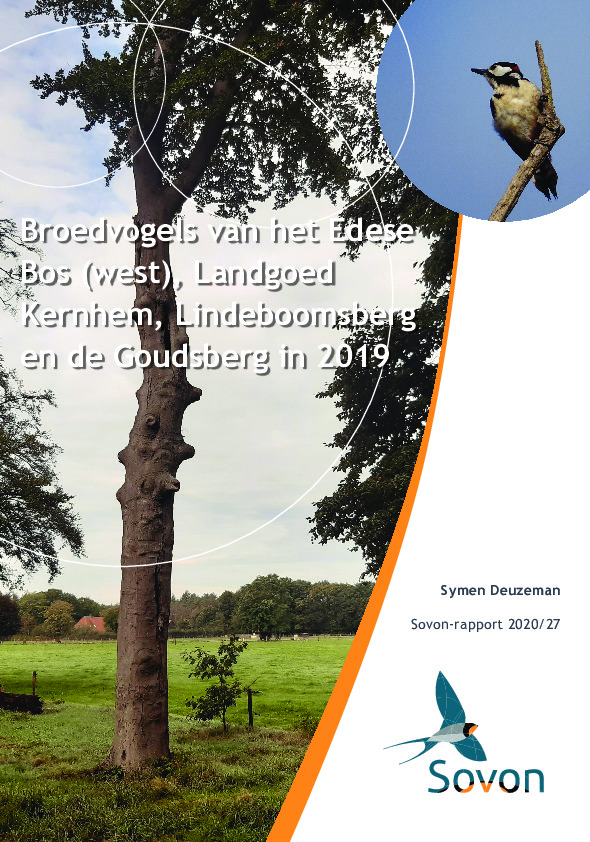 Omslag Broedvogels van het Edese Bos (west), Landgoed Kernhem, Lindeboomsberg en de Goudsberg in 2019