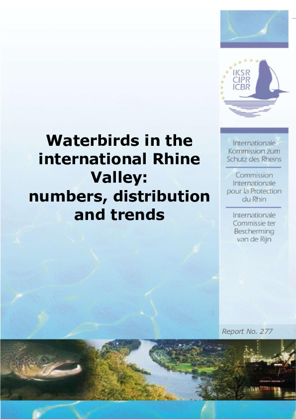 Omslag Waterbirds in the international Rhine Valley: numbers, distribution and trends
