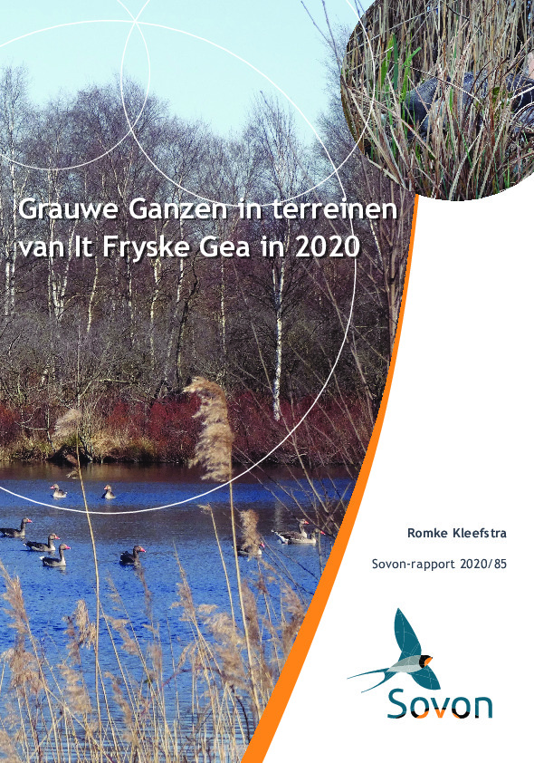 Omslag Grauwe Ganzen in terreinen van It Fryske Gea in 2020