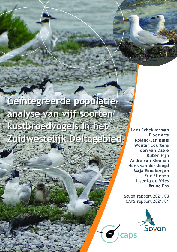 Omslag Geïntegreerde populatie-analyse van vijf soorten kustbroedvogels in het Zuidwestelijk Deltagebied
