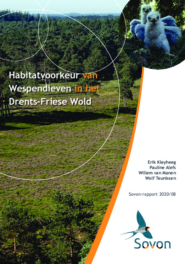 Omslag Habitatvoorkeuren van Wespendieven in het Drents-Friese Wold
