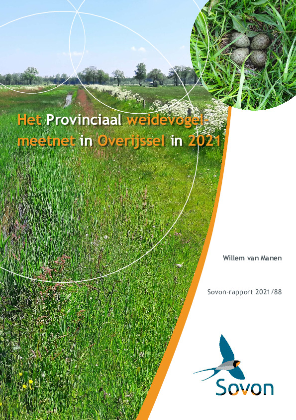 Omslag Het Provinciaal weidevogelmeetnet in Overijssel in 2021