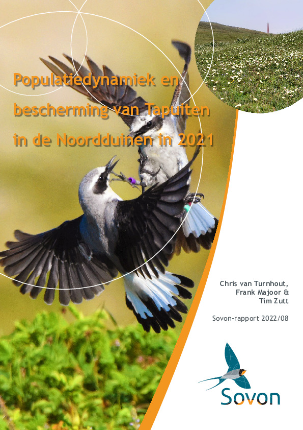 Omslag Populatiedynamiek en bescherming van Tapuiten in de Noordduinen in 2021
