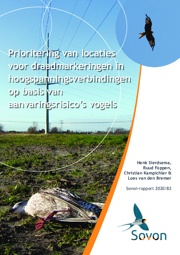 Omslag Prioritering van locaties voor draadmarkeringen in hoogspanningslijnen op basis van aanvaringsrisico’s vogels
