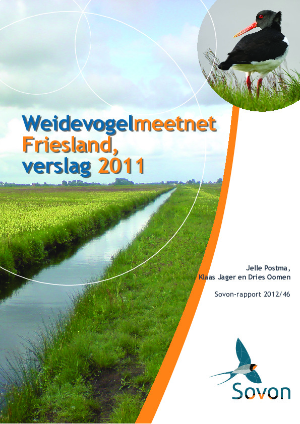 Omslag Weidevogelmeetnet Friesland, verslag 2011