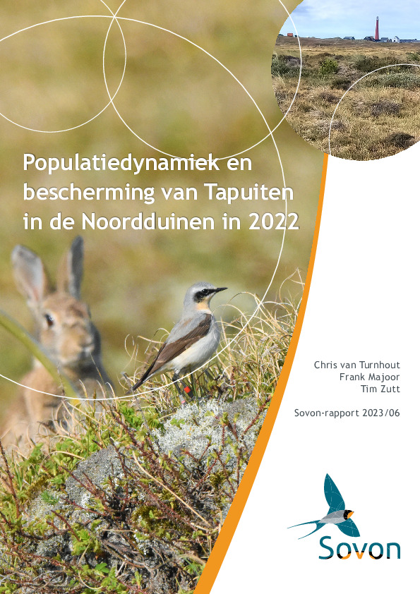 Omslag Populatiedynamiek en bescherming van Tapuiten  in de Noordduinen in 2022