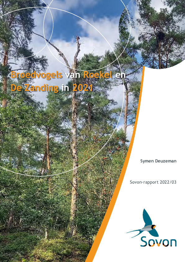 Omslag Broedvogels van het Roekelsche Bos en de Zanding in 2021