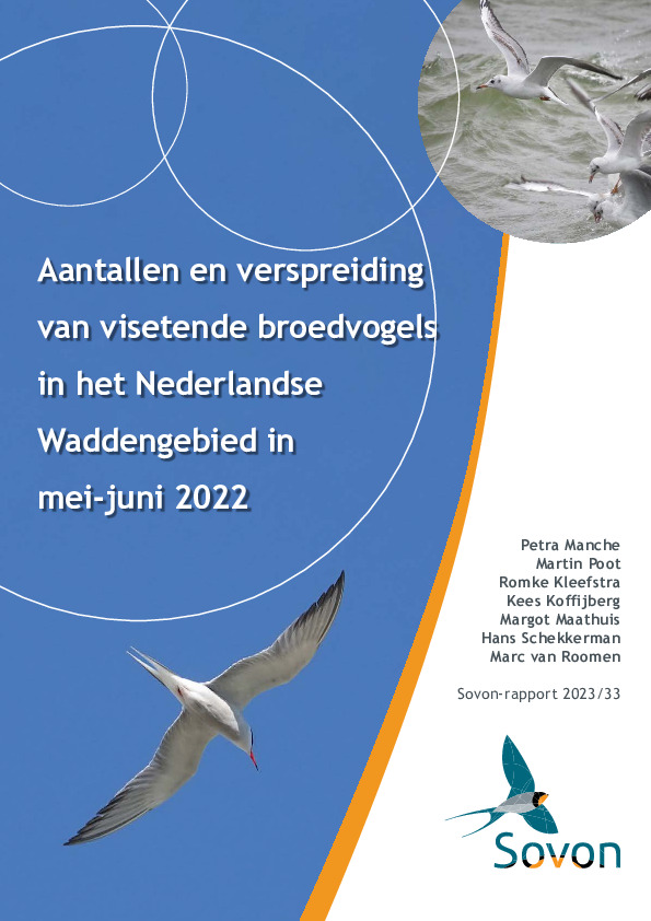 Omslag Aantallen en verspreiding visetende broedvogels in het Nederlandse Waddengebied in 2022