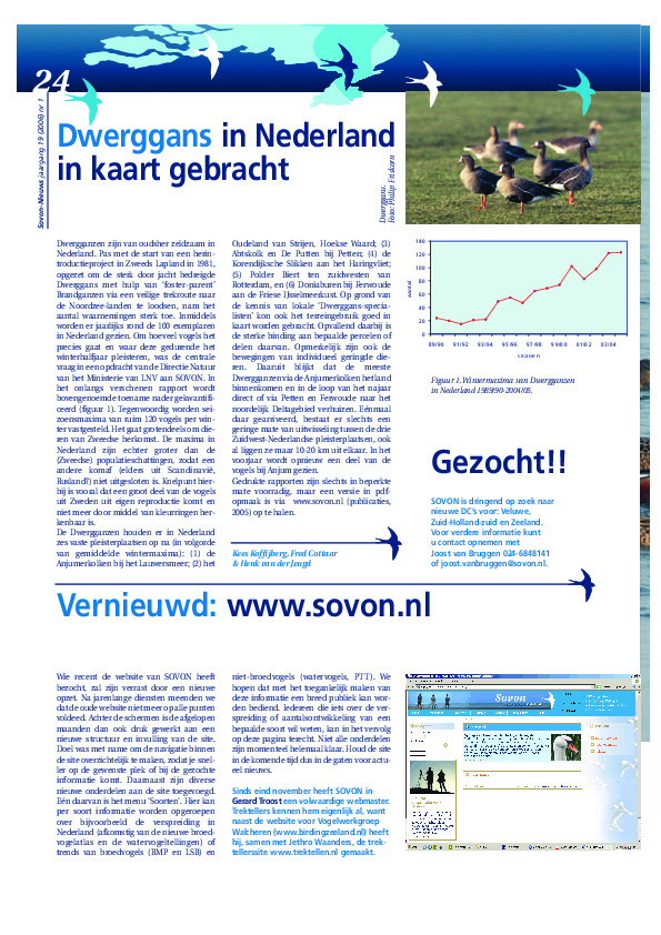 Omslag SOVON-nieuws 2006/1