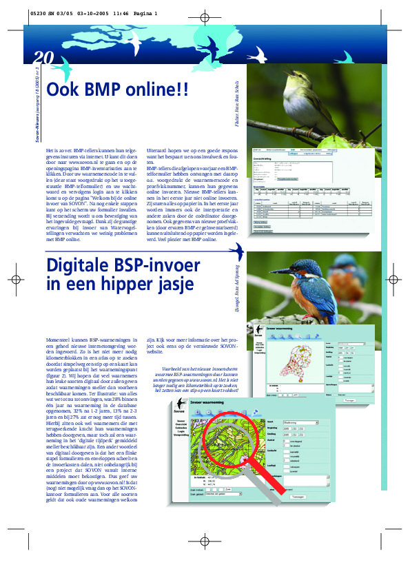 Omslag SOVON-nieuws 2005/3