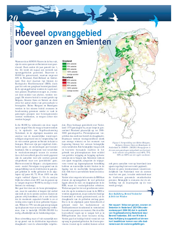 Omslag SOVON-nieuws 2004/3