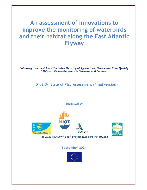 Omslag An assessment of innovations to improve the monitoring of waterbirds and their habitat along the East Atlantic Flyway