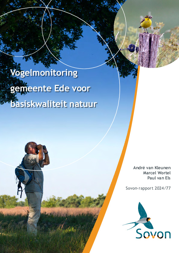 Omslag Vogelmonitoring gemeente Ede voor basiskwaliteit natuur