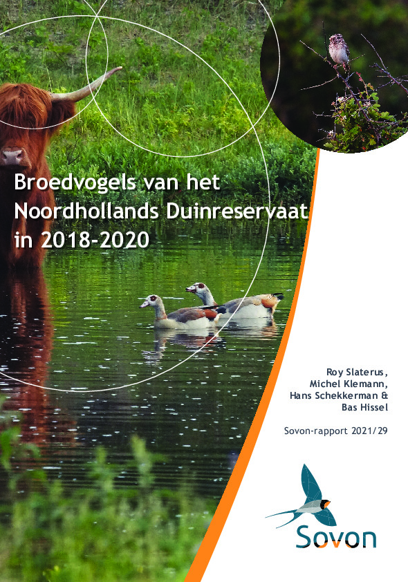 Omslag Broedvogels van het Noordhollands Duinreservaat in 2018-2020