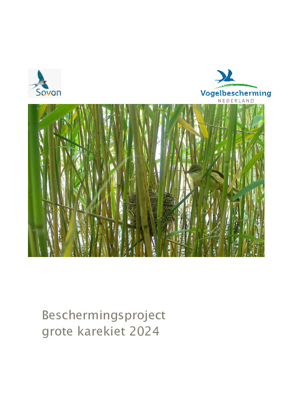 Omslag Beschermingsproject grote karekiet 2024