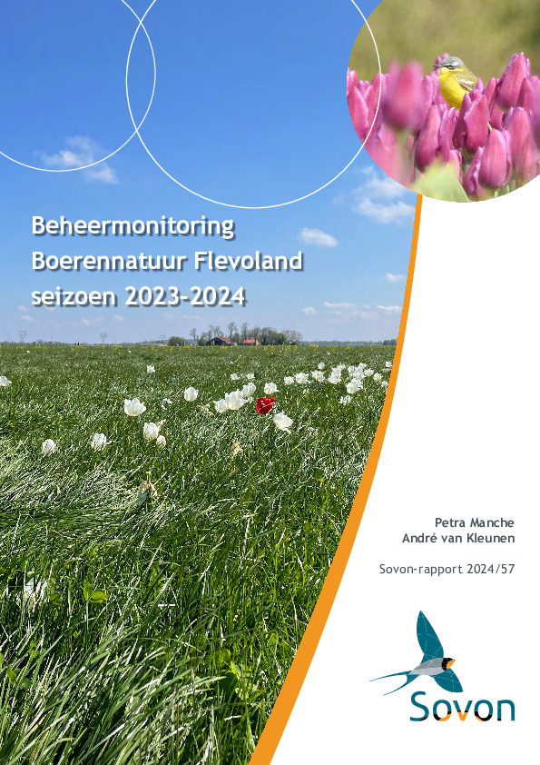 Omslag Beheermonitoring Boerennatuur Flevoland seizoen 2023-2024
