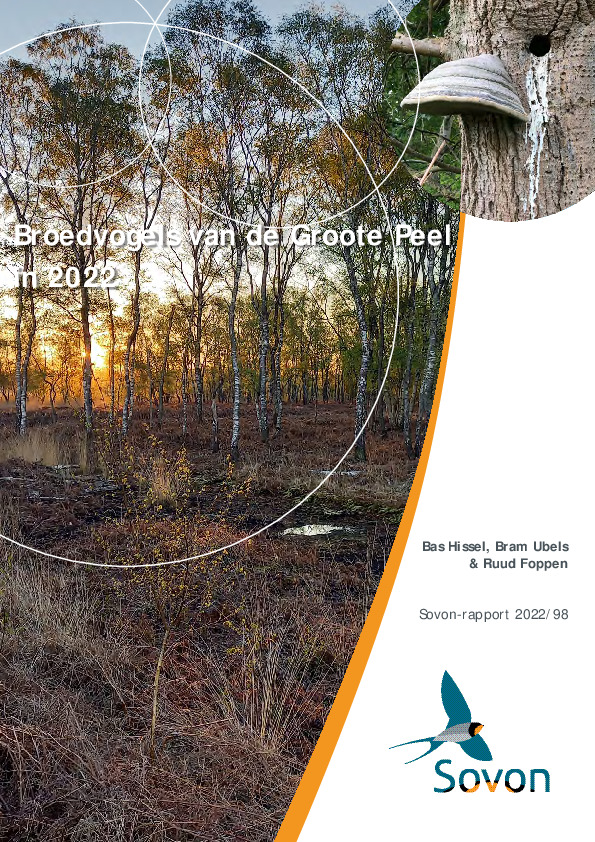 Omslag Broedvogels van de Groote Peel in 2022