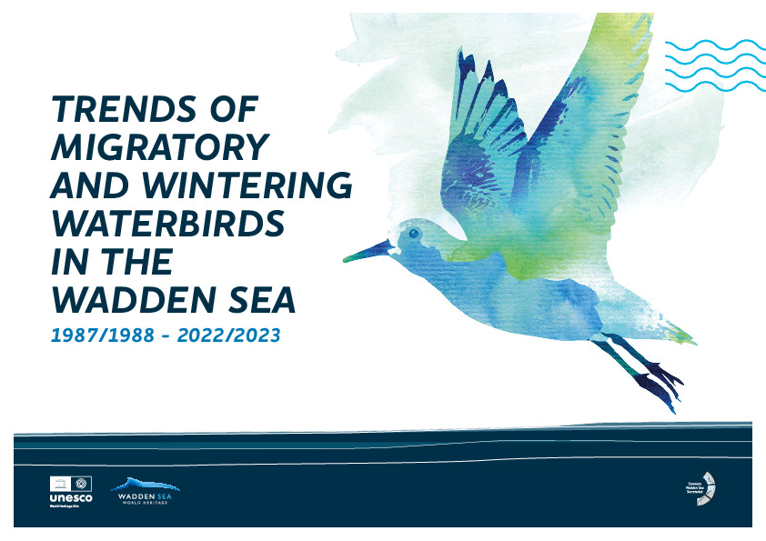 Omslag Trends of Migratory and Wintering Waterbirds in the Wadden Sea 1987/1988 - 2022/2023