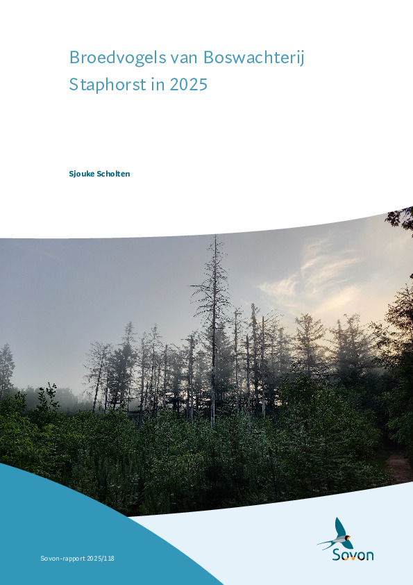 Omslag Broedvogels van Boswachterij Staphorst in 2025