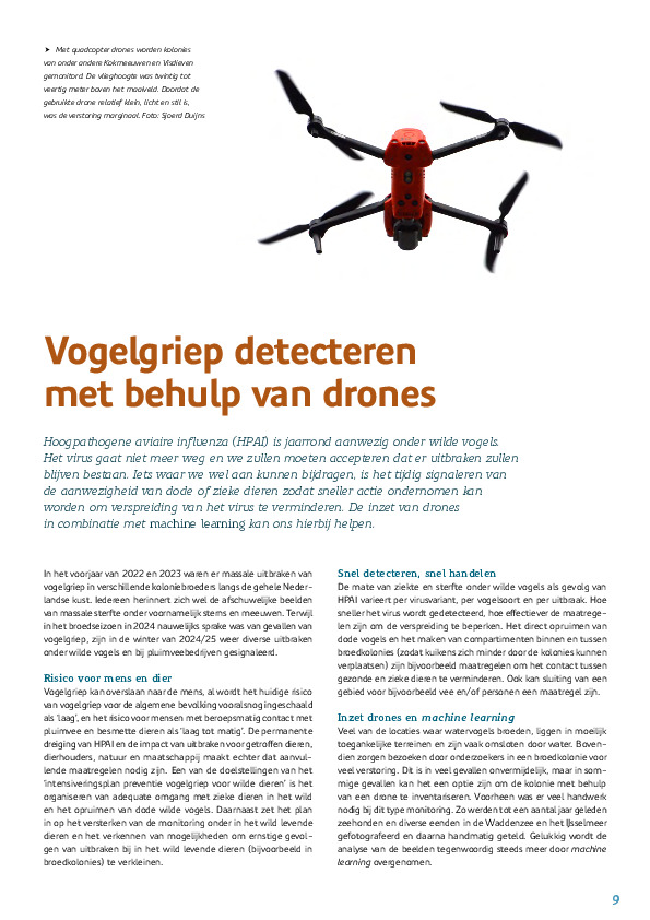 Omslag Vogelgriep detecteren met behulp van drones