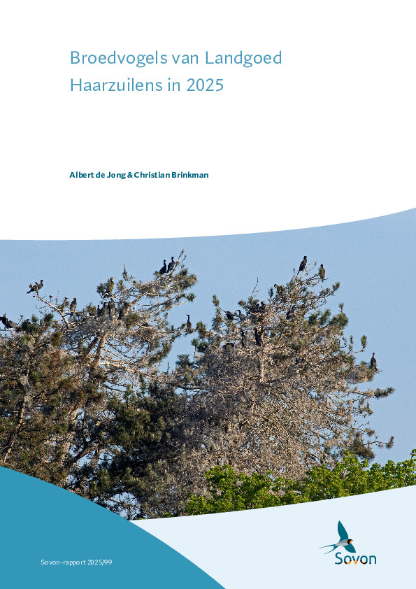 Omslag Broedvogels van Landgoed Haarzuilens in 2025