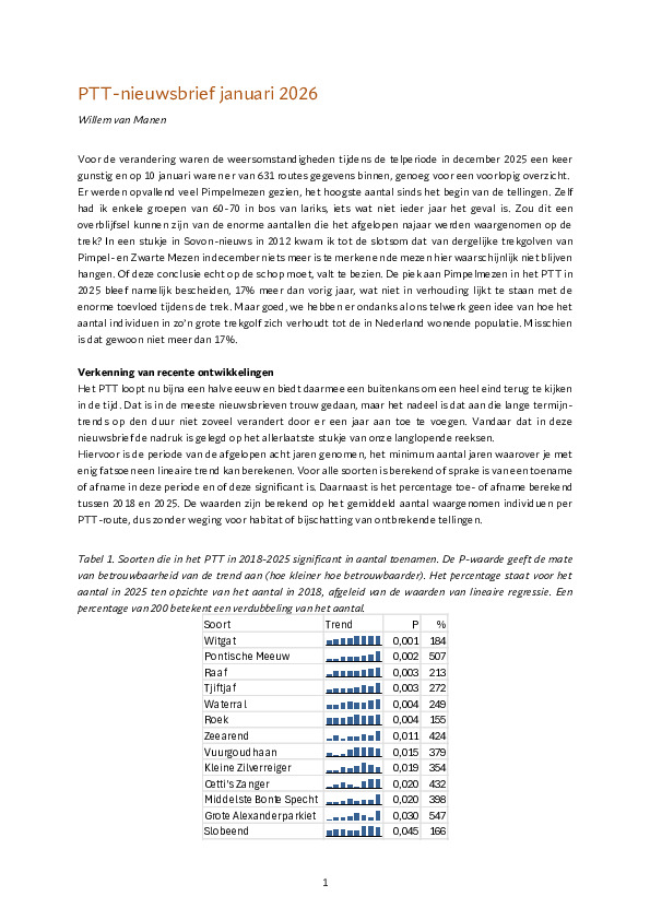 Omslag PTT nieuwsbrief januari 2026