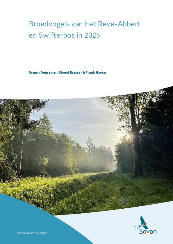 Omslag Broedvogels van het Reve-Abbert en Swifterbos in 2025