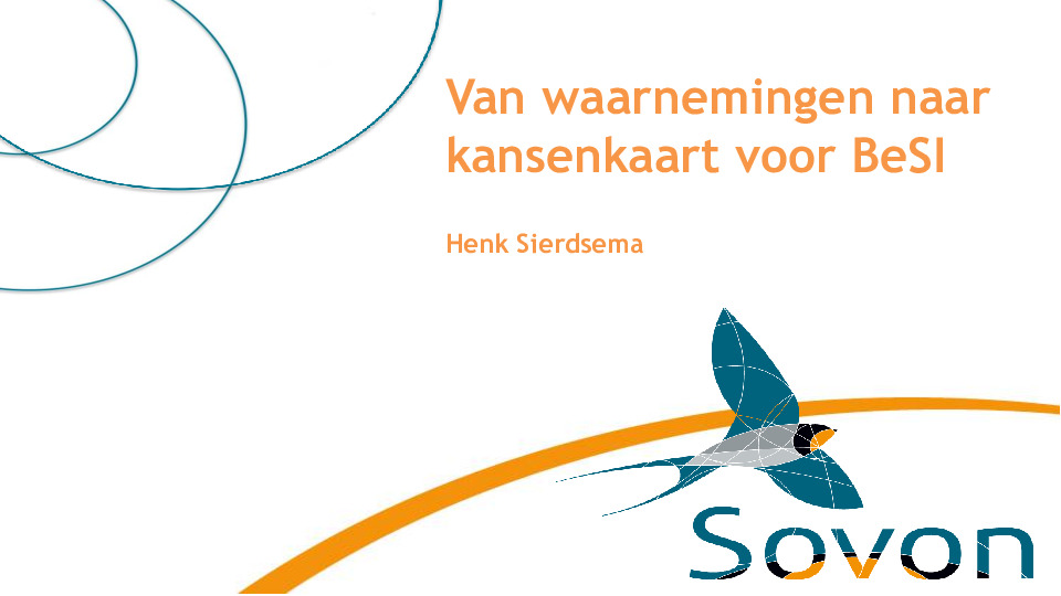 Omslag Van waarnemingen naar kansenkaart voor BeSI