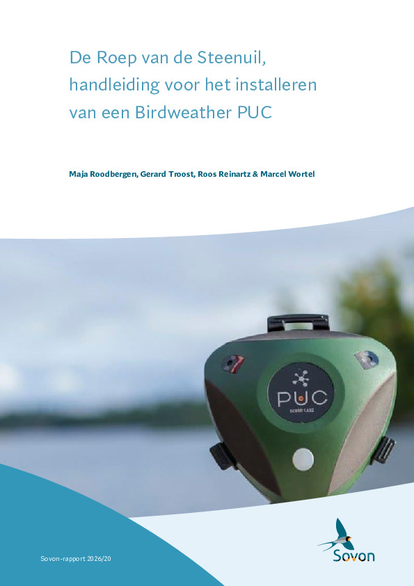 Omslag De Roep van de Steenuil, handleiding voor het installeren van een Birdweather PUC