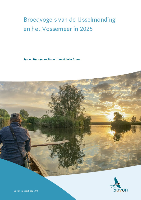 Omslag Broedvogels van de IJsselmonding en het Vossemeer in 2025