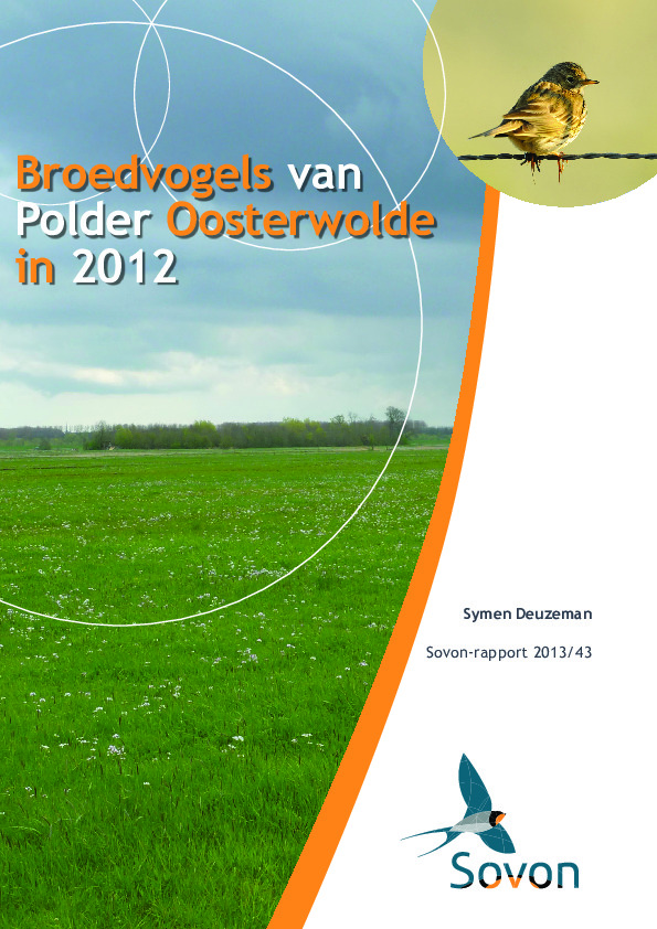 Omslag Broedvogels van Polder Oosterwolde in 2012