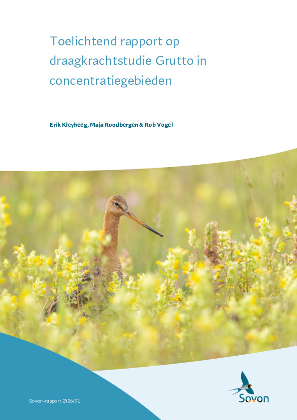 Omslag Toelichtend rapport op draagkrachtstudie Grutto in concentratiegebieden
