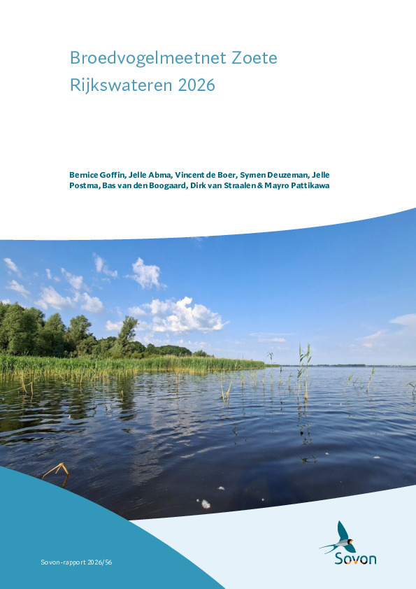 Omslag Broedvogelmeetnet Zoete Rijkswateren 2026