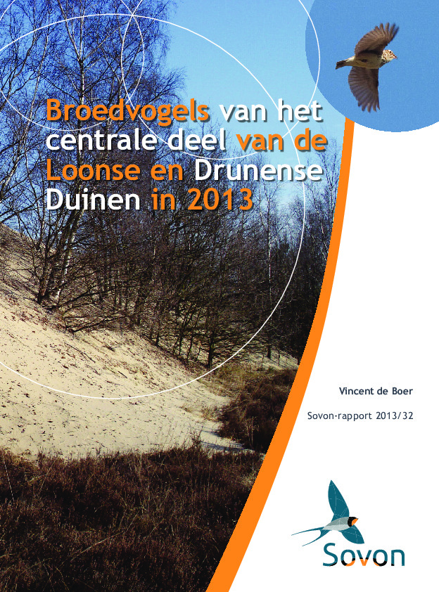 Omslag Broedvogels van het centrale deel van de Loonse en Drunense Duinen in 2013