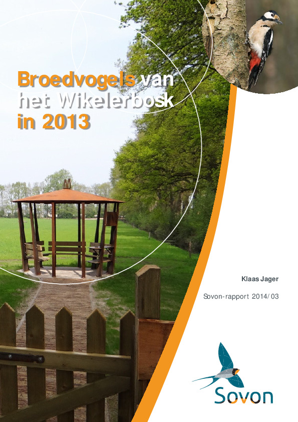 Omslag Broedvogels van Wikelerbosk in 2013