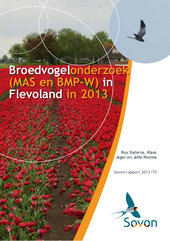 Omslag Broedvogelonderzoek (MAS en BMP-W) in Flevoland in 2013